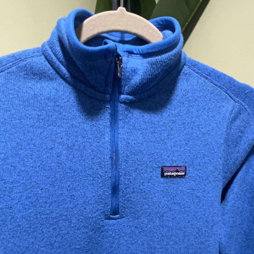 Patagonia Better Sweater Pullover Women's XS Blue 1/4 Zip Mock Neck - Picture 2 of 6